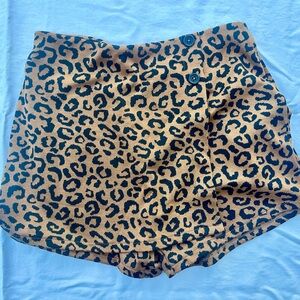 Old Navy Tan and Black Leopard Print High Waist Shorts